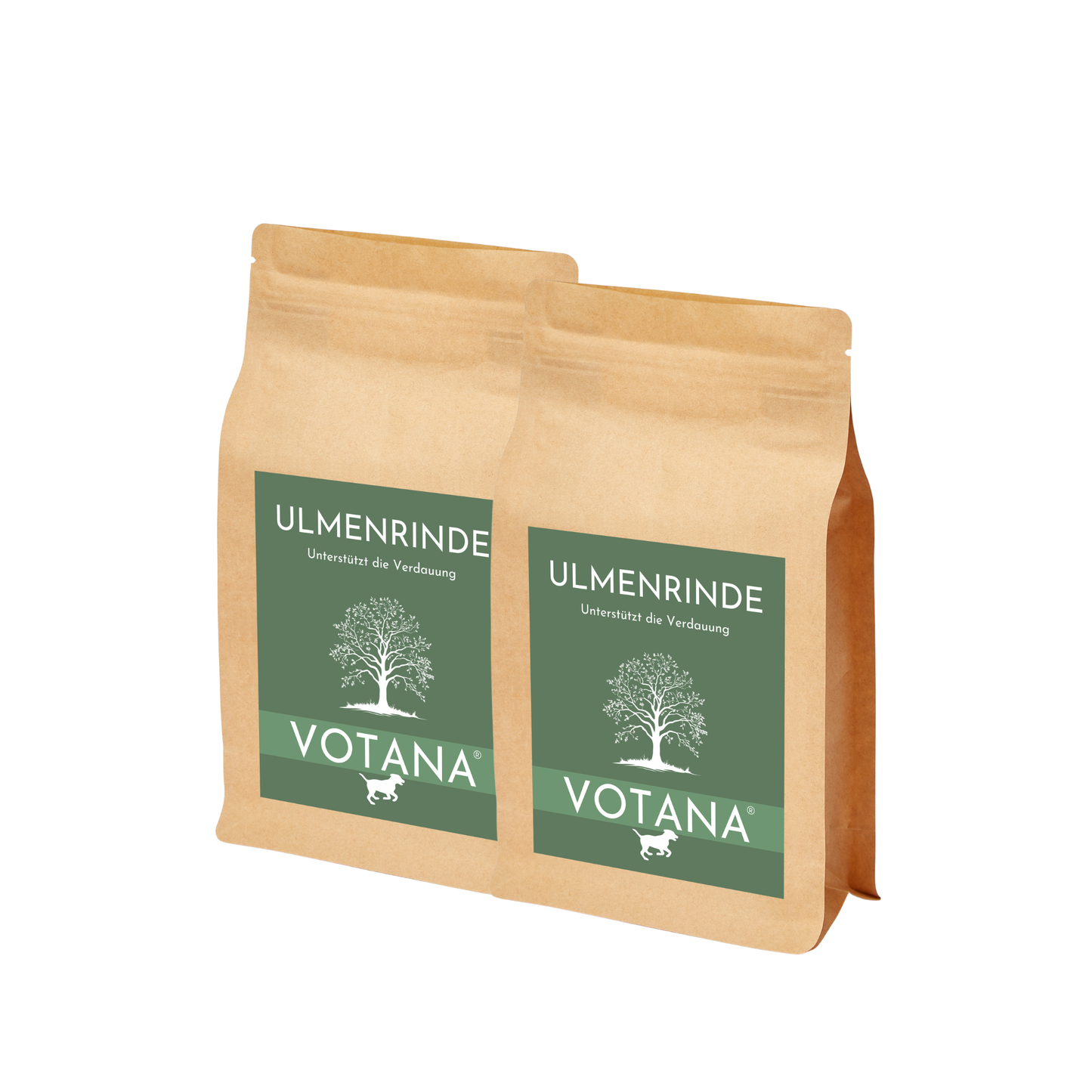 ULMENRINDE - Slippery Elm Pulver für Hunde, natürlicher Magen-Darm-Schleimhautschutz, 2x150g Packung
